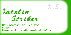 katalin striker business card